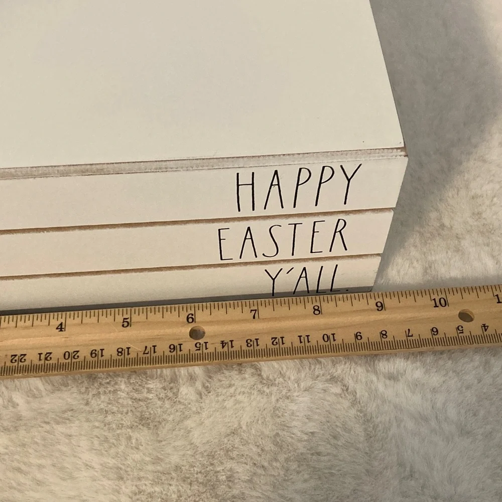 Rae Dunn Happy Easter Y’All Faux Stacked Books